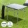 Weisshorn 3pc Camping Set Portable Folding Aluminium Table with Two Steel Frame Chairs 600D Fabric Seating