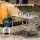Weisshorn 3pc Camping Set Portable Folding Aluminium Table with Two Steel Frame Chairs 600D Fabric Seating