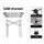 Weisshorn 3pc Camping Set Portable Folding Aluminium Table with Two Steel Frame Chairs 600D Fabric Seating