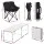 Weisshorn 7-Piece Camping Table and Chair Set Folding Aluminium Table Six Steel Chairs Portable Outdoor
