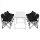 Weisshorn 7-Piece Camping Table and Chair Set Folding Aluminium Table Six Steel Chairs Portable Outdoor