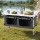 Weisshorn 120cm Folding Camping Table with Adjustable Height and Twin Storage Compartments Grey
