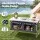 Weisshorn 120cm Folding Camping Table with Adjustable Height and Twin Storage Compartments Grey
