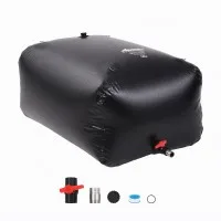Weisshorn 1000L Collapsible PVC Water Bladder Storage Tank Black Portable