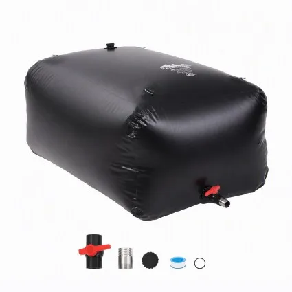 Weisshorn 1000L Collapsible PVC Water Bladder Storage Tank Black Portable