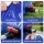 Weisshorn 1000L Collapsible PVC Water Bladder Storage Tank Portable Blue for Rainwater Harvesting and Camping