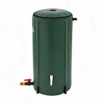 Weisshorn 100L Collapsible Rainwater Barrel PVC Storage Tank with Mesh Filter and Spigot for Outdoor Water Collection in