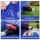 Weisshorn 240L Collapsible Water Bladder Storage Tank PVC Blue Portable Non-Drinking Water Use Camping