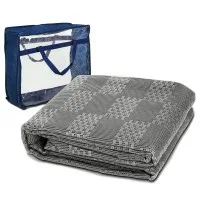 Weisshorn 4M x 2.5M Caravan Camping Annex Matting - 600GSM Non-Slip, UV-Treated, Breathable PVC with Carry Bag