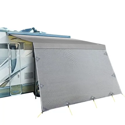 Weisshorn Caravan Roll Out Awning Fabric and Privacy Screen Bundle 3.4m Grey UV Protection Water-Resistant