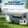 Weisshorn 18ft Caravan Roll-Out Awning Fabric and Privacy Screen Bundle 5.2m Grey UV Shade for RV Camping