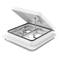 Weisshorn 12V Caravan Roof Vent Fan - White, 42x42cm, Low Noise, Insect-Proof, Reversible Airflow, All-Weather Use