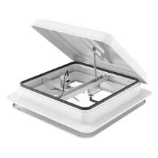 Weisshorn 12V Caravan Roof Vent Fan - White, 42x42cm, Low Noise, Insect-Proof, Reversible Airflow, All-Weather Use