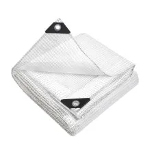 Instahut 4x7m Heavy Duty Clear Tarp - Waterproof, UV-Resistant, Reinforced Polyethylene Camping Cover
