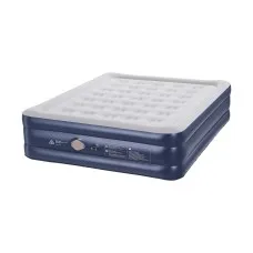 Weisshorn Queen Air Mattress 46cm Inflatable Bed with Integrated Pump and Flocked Surface for Outdoor Use