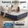 Weisshorn Queen Air Mattress 46cm Inflatable Bed with Integrated Pump and Flocked Surface for Outdoor Use