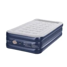 Weisshorn Single Air Mattress 46cm Inflatable Bed with Built-in Pump and Flocked Sleeping Surface