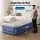 Bestway Single Air Mattress 46cm - Navy, Flocked Surface, Built-in Pump, I-Beam Design, Indoor/Outdoor Use