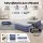 Bestway Single Air Mattress 46cm - Navy, Flocked Surface, Built-in Pump, I-Beam Design, Indoor/Outdoor Use