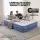 Bestway Queen Size Air Mattress - Inflatable 46cm Airbed with Built-in Pump, Flocked Surface, Indoor/Outdoor Use
