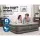 Bestway Queen Air Mattress - 46cm Flocked Surface, I-Beam Construction, Rapid Inflation with Built-In Pump, Grey