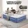 Bestway Queen Air Bed Inflatable Mattress with Built-In Pump, Flocked Surface, Coil Beam Design & Carry Bag
