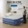 Bestway Queen Air Mattress - Inflatable Bed, 61cm, Blue, Flocked Surface, Built-in Pump, Indoor/Outdoor Use