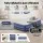 Bestway Queen Air Mattress - Inflatable Bed, 61cm, Blue, Flocked Surface, Built-in Pump, Indoor/Outdoor Use