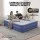 Bestway Queen Air Mattress - Inflatable Bed, 61cm, Blue, Flocked Surface, Built-in Pump, Indoor/Outdoor Use