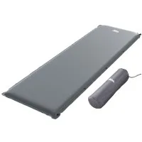 Weisshorn Self-Inflating Camping Mat, 6cm Thick Foam, Durable Taffeta, 60s Inflation, 189x66cm, Grey, w/ Carry