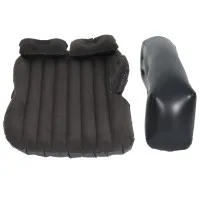 Weisshorn Inflatable Car Mattress 134x78cm, Black - PVC, Includes Air Pump, Pillows, Carry Bag, Perfect for SUV Camping
