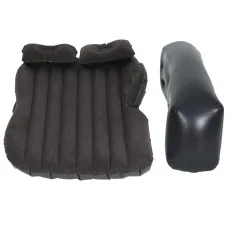 Weisshorn Inflatable Car Mattress 134x78cm, Black - PVC, Includes Air Pump, Pillows, Carry Bag, Perfect for SUV Camping