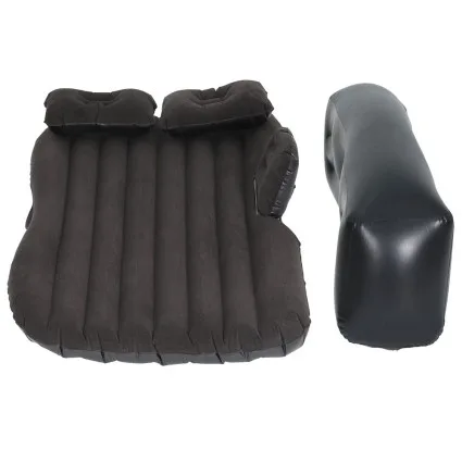 Weisshorn Inflatable Car Mattress 134x78cm, Black - PVC, Includes Air Pump, Pillows, Carry Bag, Perfect for SUV Camping