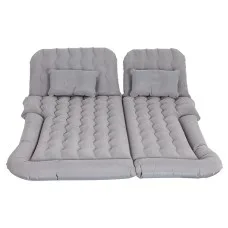 Weisshorn Inflatable Car Mattress 175x130cm, Grey - Premium PVC Camping Bed, Includes Air Pump & Pillows, 300kg Capacity