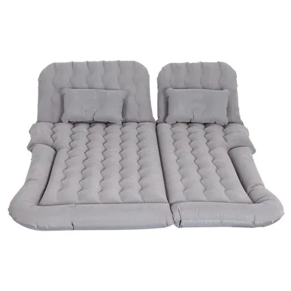 Weisshorn Inflatable Car Mattress 175x130cm, Grey - Premium PVC Camping Bed, Includes Air Pump & Pillows, 300kg Capacity