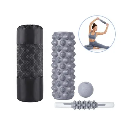 Everfit 3-in-1 Foam Roller Set with Heavy Duty 150KG Foam Roller Muscle Roller Stick Massage Ball Portable Recovery