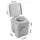 Weisshorn 20L Grey Portable Camping Toilet - High Density, 50 Flushes, Freshwater, Detachable Tank, Carry Bag Included