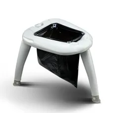 Weisshorn Portable Folding Camping Toilet - Durable Plastic, 120kg Capacity, Anti-Slip Legs, Includes 10 Waste Bags