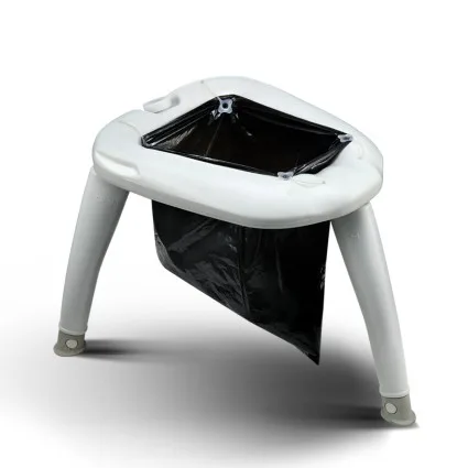 Weisshorn Portable Folding Camping Toilet - Durable Plastic, 120kg Capacity, Anti-Slip Legs, Includes 10 Waste Bags