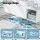 Weisshorn Foldable Bathtub 132x65cm Blue, 5-Layer Insulation, PVC Spa Bucket with Cushion, Indoor/Outdoor Use