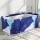 Weisshorn Foldable Bathtub 134x65cm Navy Blue - 5-Layer Insulated PVC Spa with Inflatable Cushion & Easy Drain System