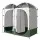 Weisshorn Double Camping Shower Toilet Tent - Portable 2-4 Person Change Room with Steel Poles, 224x114x212CM, Green