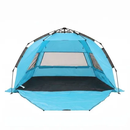 Weisshorn Beach Tent 3-4 Person Pop Up Sun Shade UPF 50+ Water Repellent Automatic Outdoor Shelter Blue