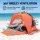 Weisshorn 3-4 Person Beach Tent Pop Up Sun Shade Automatic Auto-Hub UPF 50+ 237 x 225 x 141cm Orange