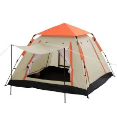 Weisshorn 3-4 Person Pop Up Camping Tent Instant Setup Waterproof PU2000mm Dual Mesh Windows Awning Included