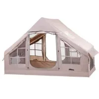 Weisshorn 6-Person Inflatable Beach Tent - PU3000 Water-Resistant, UV Protection, 300CM Spacious Family Shelter
