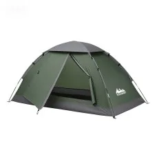 Weisshorn 1 Person Camping Tent with Vestibule Porch Lightweight Removable Rainfly Green and Grey