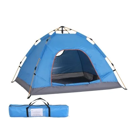Weisshorn Instant Pop Up 2-3 Person Camping Tent Blue PU3000 Oxford Carbon Fibre Poles Quick Set Up 2-3