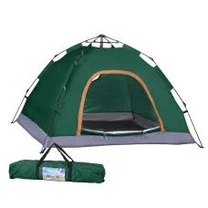 Weisshorn 2-3 Person Instant Pop Up Camping Tent - Green, Water-Resistant, UV Protection, Oxford Cloth, Easy Setup