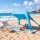 Weisshorn Camping Beach Shade Canopy 334 x 440 x 160cm Portable Blue Sun Shelter with Aluminium Poles